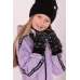 Перчатки зимние для девочки, черный, 18-19 лет, Поляярик
