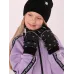 Перчатки зимние для девочки, черный, 18-19 лет, Поляярик