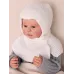 Шапка-шлем для мальчика, белый, 9-12 мес, Поляярик