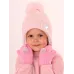 Варежки для девочки, розовый, 1-2 года, Поляярик