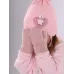 Варежки детские, пудровый, 7-8 лет, Поляярик