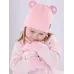 Варежки для девочки с утеплением, светло-розовый, 2-3 года, Поляярик