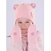 Варежки для девочки с утеплением, светло-розовый, 2-3 года, Поляярик