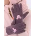 Перчатки вязаные шерстяные, сиреневый, 5-6 лет, Поляярик