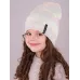 Шапка осенняя для девочки, молочный, 52-54, Поляярик