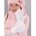 Перчатки вязаные шерстяные, белый, 5-6 лет, Поляярик