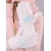 Перчатки вязаные шерстяные, белый, 5-6 лет, Поляярик