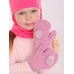 Варежки для девочки, темно-розовый, 1-2 года, Поляярик