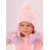 Варежки для девочки, лавандовый, 1-2 года, Поляярик