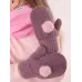 Варежки для девочки, розовато-серый, 1-2 года, Поляярик