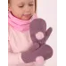 Варежки для девочки, розовато-серый, 1-2 года, Поляярик