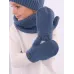 Варежки теплые для мальчика, серо-голубой, темно-голубой, 3-4 года, Поляярик