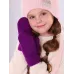 Варежки детские, глубокий пурпурный, 7-8 лет, Поляярик