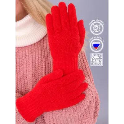 Перчатки для девочки, алый, 3-4 года, Поляярик