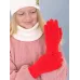 Перчатки для девочки, алый, 3-4 года, Поляярик