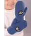 Варежки теплые для мальчика, синий, 5-6 лет, Поляярик