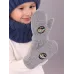 Варежки теплые для мальчика, серый, 5-6 лет, Поляярик