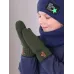 Варежки теплые двухслойные, хаки, 7-8 лет, Поляярик