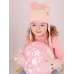 Варежки двухслойные теплые,зимние, пудровый, 7-8 лет, Поляярик