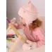 Варежки двухслойные теплые,зимние, пудровый, 7-8 лет, Поляярик