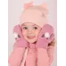Варежки зимние, розовый, 7-8 лет, Поляярик