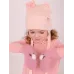 Варежки зимние, розовый, 7-8 лет, Поляярик