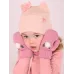 Варежки зимние, розовый, 7-8 лет, Поляярик