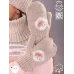 Варежки зимние для девочки, светло-бежевый, 5-6 лет, Поляярик