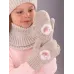 Варежки зимние для девочки, светло-бежевый, 5-6 лет, Поляярик