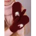 Варежки зимние, бордовый, 7-8 лет, Поляярик