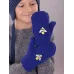 Варежки теплые двухслойные, синий, 5-6 лет, Поляярик