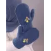 Варежки теплые двухслойные, серо-синий, 5-6 лет, Поляярик