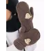 Варежки для мальчика, какао, 5-6 лет, Поляярик