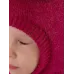 Шапка шлем зимняя с помпоном для девочки, малиновый, фуксия, розовая фуксия, 48-50, Поляярик