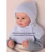 Шапка шлем для малыша, голубой, 42-44, Поляярик