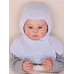 Шапка шлем для малыша, голубой, 42-44, Поляярик