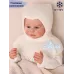 Шапка шлем для малыша, молочный, 36-38, Поляярик