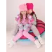 Варежки зимние детские, мятный, розовый, 13-14 см, Поляярик