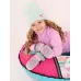Варежки зимние детские, нежная мята, розовый, 13-14 см, Поляярик