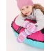 Варежки зимние детские, лавандовый, лиловый, 13-14 см, Поляярик