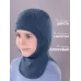 Шапка шлем зимняя для мальчика, синий, 46-48, Поляярик