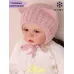 Шапка для девочки c завязками, пудровый, 42-44, Поляярик