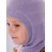 Шапка шлем зимняя для девочки, лавандовый, 46-48, Поляярик