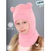 Шапка шлем зимняя для девочки, розовый, пастельно-розовый, 48-50, Поляярик