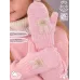 Варежки зимние для девочки, светло-розовый, розовый меланж, 2-3 года, Поляярик