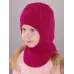 Шапка шлем зимняя для девочки, малиновый, фуксия, 52-54, Поляярик