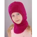 Шапка шлем зимняя для девочки, малиновый, фуксия, 52-54, Поляярик