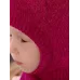 Шапка шлем зимняя для девочки, малиновый, фуксия, 52-54, Поляярик