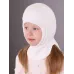 Шапка шлем зимняя для девочки, молочный, 50-52, Поляярик