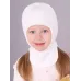 Шапка шлем зимняя для девочки, молочный, 50-52, Поляярик